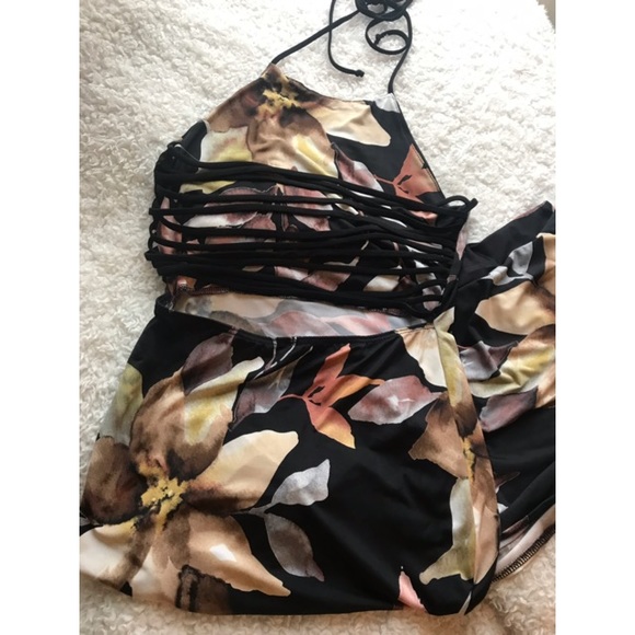 HelloMiss Backless Black Floral MaxiDress/Sundress - Picture 3 of 4